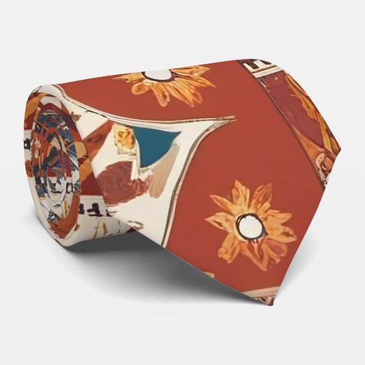 ボヘ素朴ミアンアロー&フローラネックタイ ネクタイ (ロール)