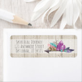 ボヘ素朴ミアンクリスタル&アロー差出人住所 ラベル (インサイチュ)