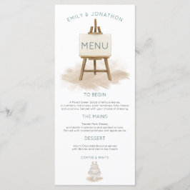 ボヘ素朴ミアンケーキイラストレーション結婚ズ メニュー