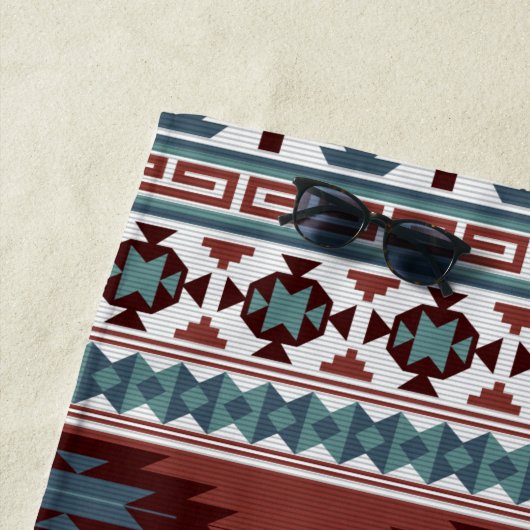 ボヘ素朴ミアンサウスウエスタンコウィド ビーチタオル (インサイチュ)