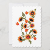 ボヘ素朴ミアンスカンジナビアフォークインスパイアの結婚 招待状 (裏面)