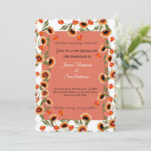 ボヘ素朴ミアンスカンジナビアフォークインスパイアの結婚 招待状 (スタンド正面)