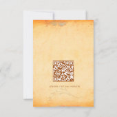 ボヘ素朴ミアントスカーナ秋QR結婚ズ 出欠カード (裏面)