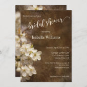 ボヘ素朴ミアンフラップスブライダルシャワー 招待状 (正面/裏面)