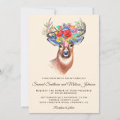 ボヘ素朴ミアンフローラディアー結婚式招待状 招待状 (正面)