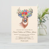 ボヘ素朴ミアンフローラディアー結婚式招待状 招待状 (スタンド正面)