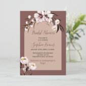 ボヘ素朴ミアンホワイト&クリームフローラブライダルシャワー 招待状 (スタンド正面)