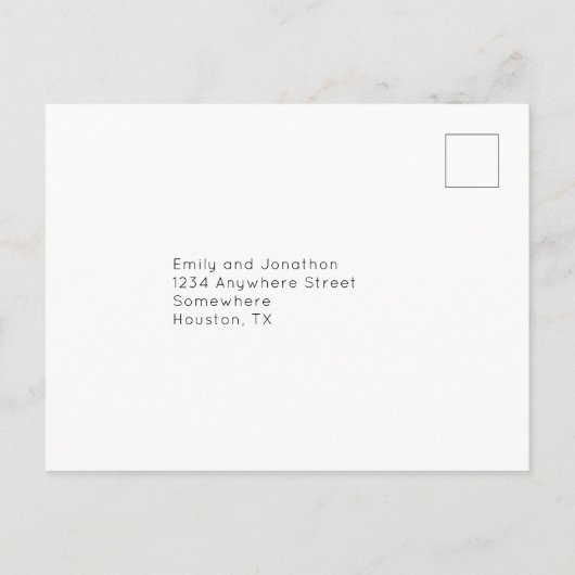 ボヘ素朴ミアンワイルドフラワーズヒマワリーウェディングRSVP インビテーションポストカード (裏面)