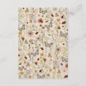 ボヘ素朴ミアンワイルドフラワー庭園の結婚式詳細 エンクロージャーカード (裏面)