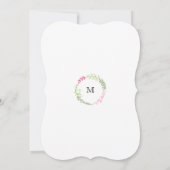 ボヘ素朴ミアン春リーフリース結婚ズ 招待状 (裏面)