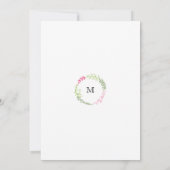 ボヘ素朴ミアン春リーフリース結婚ズ 招待状 (裏面)