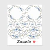 ボヘ素朴ミアン水彩フローラ矢印リース シール (シート)