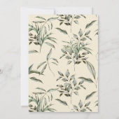 ボヘ素朴ミアン水彩緑の秋結婚の 招待状 (裏面)