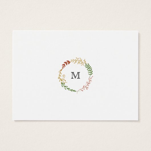 ボヘ素朴ミアン秋フローラリース結婚ズ (裏面)