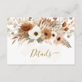 ボヘ素朴ミアン秋フローラ結婚ズ | エンクロージャーカード (正面)