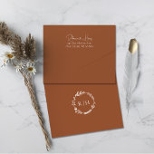 ボヘ素朴ミアン秋秋QRコード結婚ズ オールインワン招待状