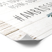 ボヘ素朴ミアン結婚アローのハッシュタグ写真の看板 ポスター (角)