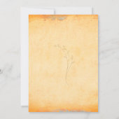 ボヘ素朴ミアン結婚ヒマワリ 招待状 (裏面)