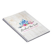 ボヘ素朴ミアン結晶の宝石と矢印の水色 ノートブック (右側)