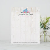 ボヘ素朴ミアン結晶の宝石と矢印の水色 レターヘッド (スタンド正面)