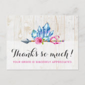 ボヘ素朴ミアン結晶の宝石&アローありがとう ポストカード (正面)