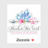 ボヘ素朴ミアン結晶ジェムズアローウォーター色ロゴ シール (シート)