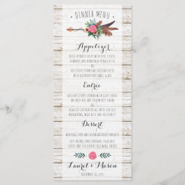 ボヘ素朴ミアン羽アロー結婚ズのディナーメニュー メニュー