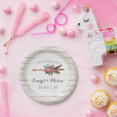 ボヘ素朴ミアン羽矢印ウェディングレセプション ペーパープレート (パーティー)