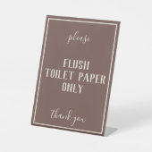 ボヘ素朴ミアン茶色の浴室浄化用カウンター標識 台座サイン (正面)