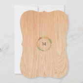 ボヘ素朴ミアン葉のリースオンウッド 招待状 (裏面)