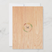 ボヘ素朴ミアン葉のリースオンウッド 招待状 (裏面)