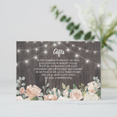 ボヘ素朴ミアン・ストリングラ結婚イトのギフトガイド サンキューカード (スタンド正面)