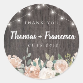 ボヘ素朴ミアンString Lightsフローラシール ラウンドシール