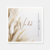 ボヘ素朴ミエレガントアンフローラ金ゴールドパンパ スタンダードカクテルナプキン (正面)