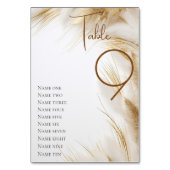 ボヘ素朴ミエレガントアンフローラ金ゴールドパンパ テーブルナンバー (正面)