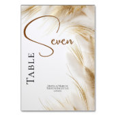 ボヘ素朴ミエレガントアンフローラ金ゴールドパンパ テーブルナンバー (正面)