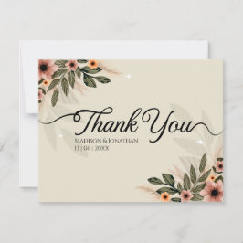 ボヘ素朴ミマル結婚リスト サンキューカード