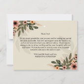 ボヘ素朴ミマル結婚リスト サンキューカード (裏面)