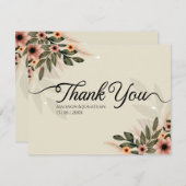 ボヘ素朴ミマル結婚リスト サンキューカード (正面/裏面)