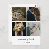 ボヘ素朴ミ結婚アの写真コラージュ ポストカード (正面/裏面)