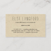 ボヘ素朴ミ自然アン〔雄ジカの〕枝角クラフト名刺 名刺 (裏面)