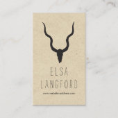 ボヘ素朴ミ自然アン〔雄ジカの〕枝角クラフト名刺 名刺 (正面)