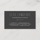 ボヘ素朴ミ自然ア〔雄ジカの〕枝角ダークグレー 名刺 (裏面)