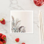 ボヘ自然ミアンフローラの結婚羽毛 スタンダードカクテルナプキン (インサイチュ)