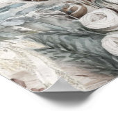 ボヘ自然ミアンフローラの結婚羽毛 ポスター (角)