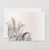 ボヘ自然ミアンフローラ羽毛ウェディングRSVP 招待状 (裏面)