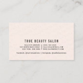 ボヘ自然ミアンロングヘアガールヘアスタイリストサロン 名刺 (裏面)