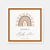 ボヘ自然ミアン虹の赤ちゃんシャワー スタンダードカクテルナプキン (正面)