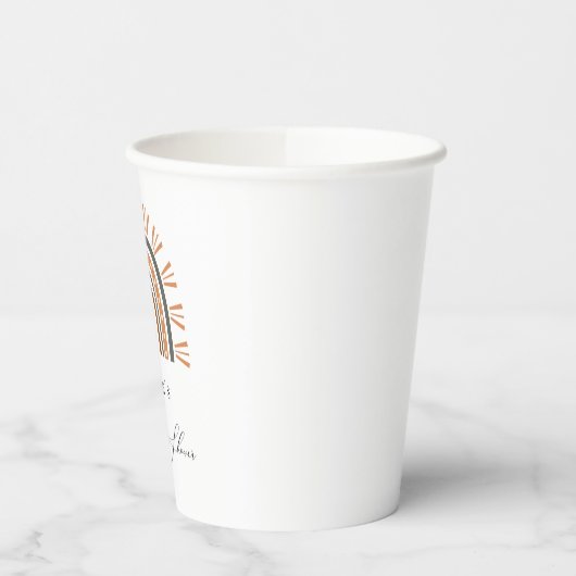 ボヘ自然ミアン虹の赤ちゃんシャワー 紙コップ (左)