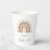 ボヘ自然ミアン虹の赤ちゃんシャワー 紙コップ (正面)